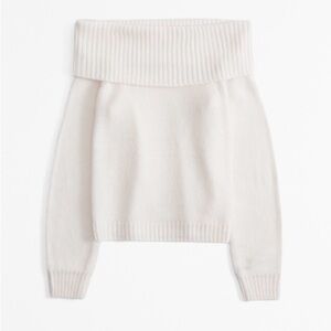 Beige/ cream off the shoulder sweater